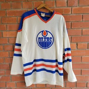 Vintage 80's SK Sandow Edmonton Oilers Gretzky NHL Hockey Jersey mens medium